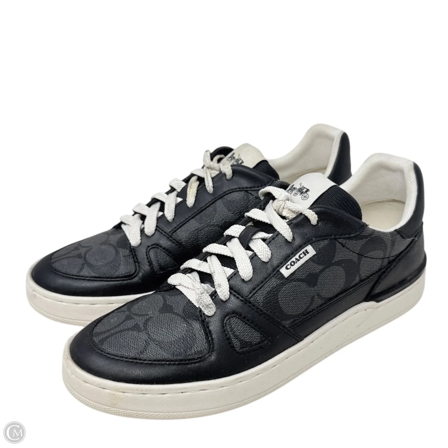 Clip Court Sneakers Designer By Coach In Black, Size: 9