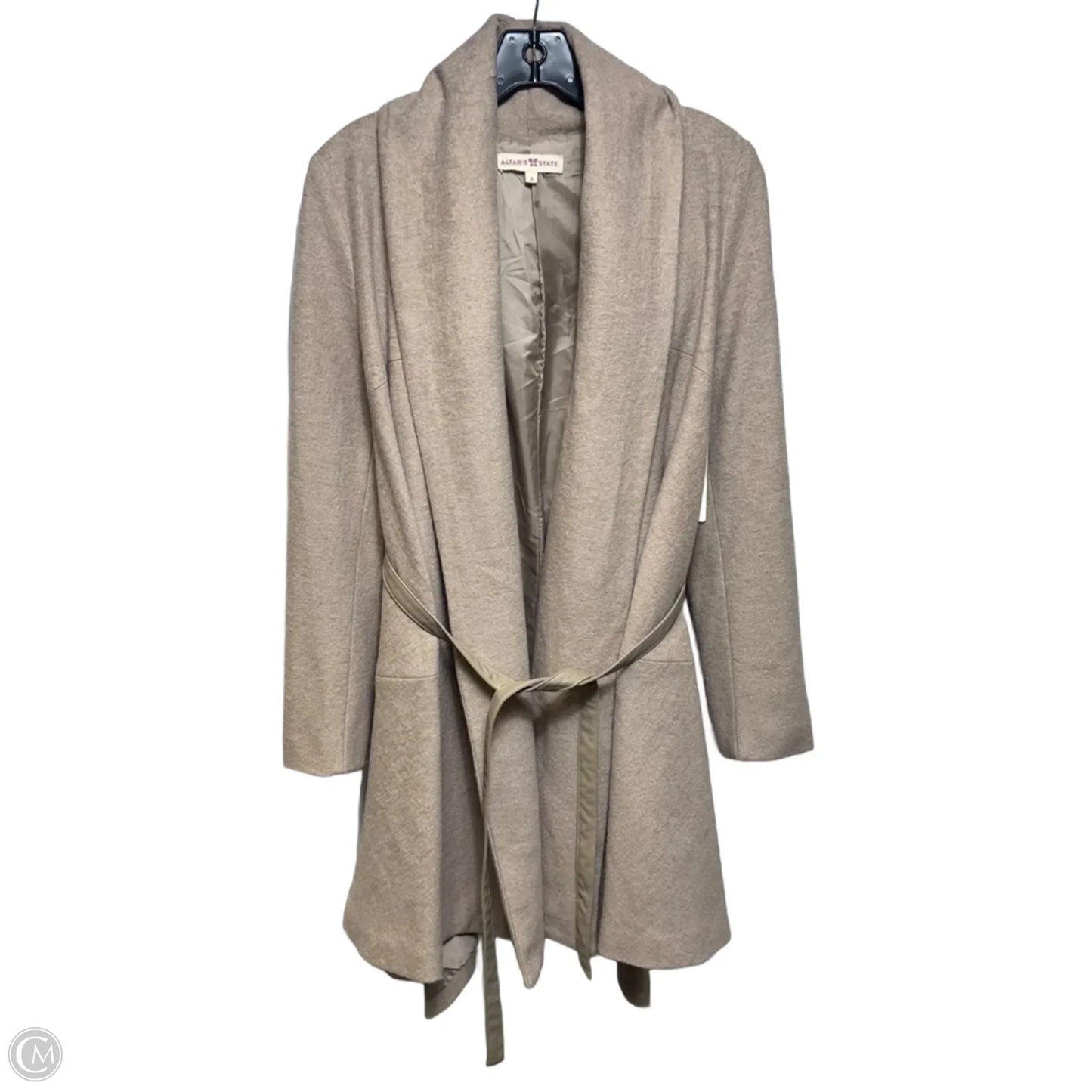 Belted Wool Blend Coat By Altard State In Beige, Size: S