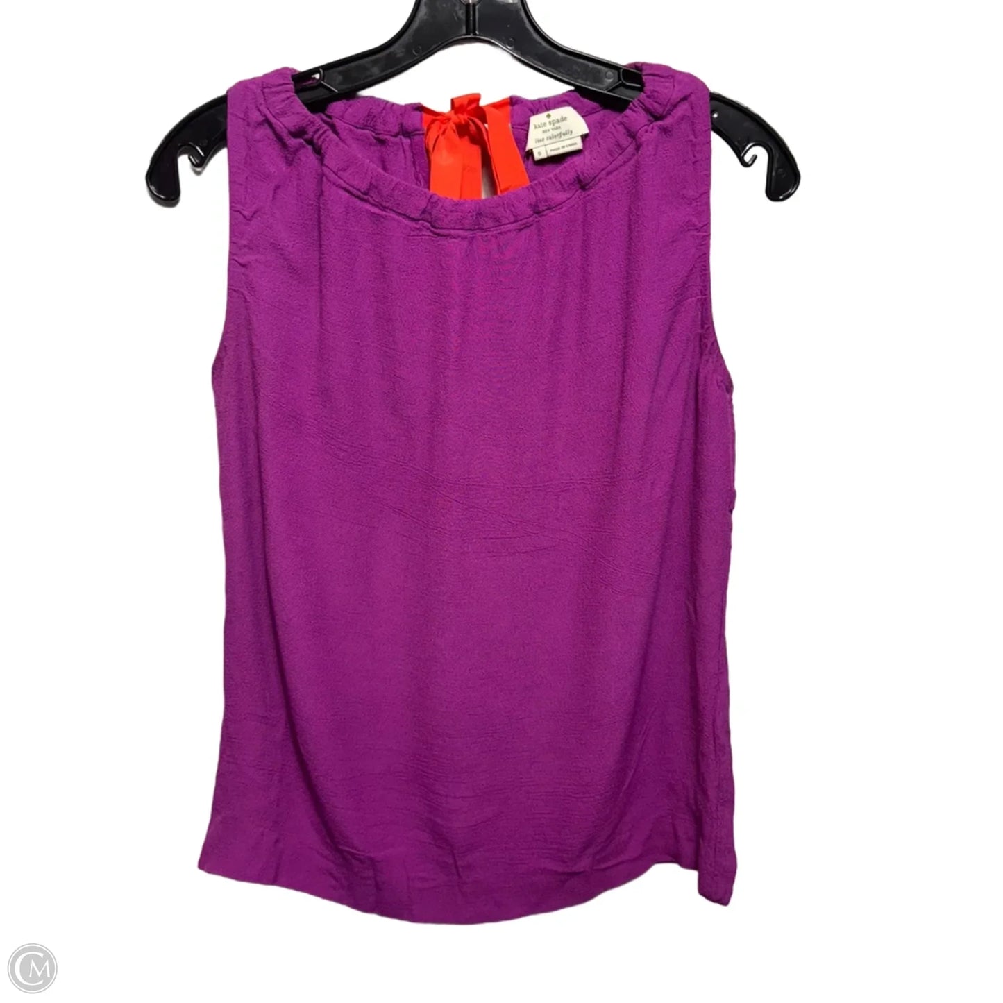 Tie Back Top Sleeveless Designer By Kate Spade In Purple, Size: S