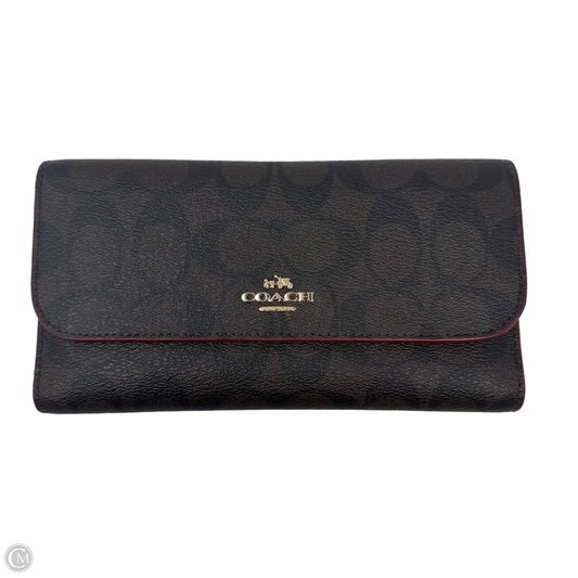 Signature Checkbook Wallet Designer By Coach, Size: Large