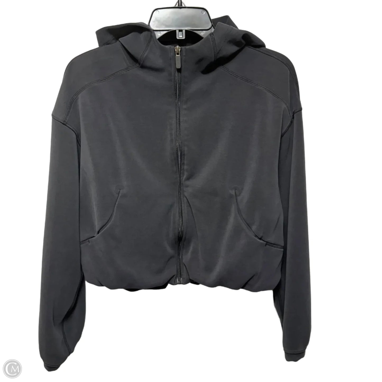 Cropped Athletic Jacket By Lululemon In Grey, Size: 6