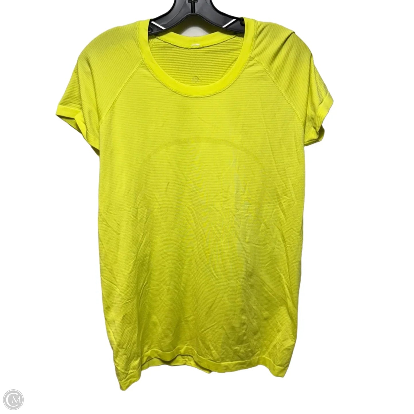 Athletic Top Short Sleeve By Lululemon In Yellow, Size: 14