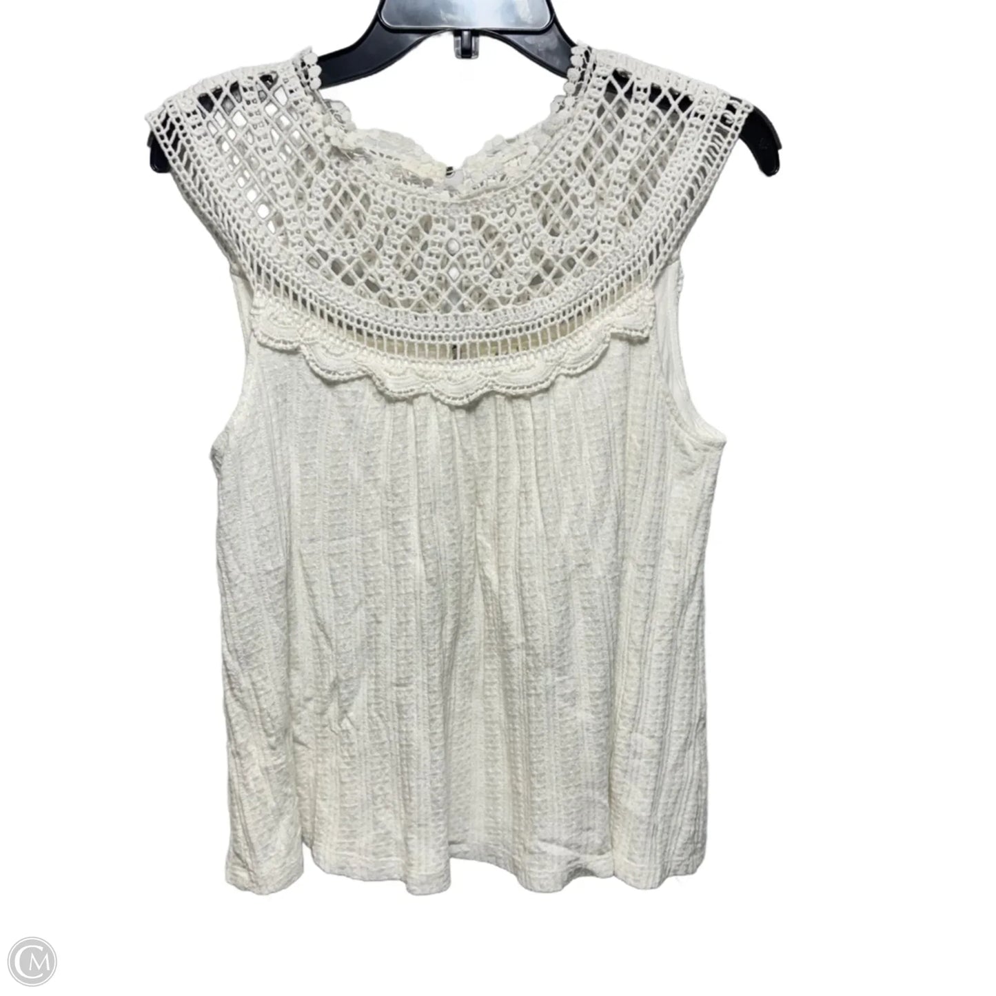 Top Sleeveless By Meadow Rue In Cream, Size: S