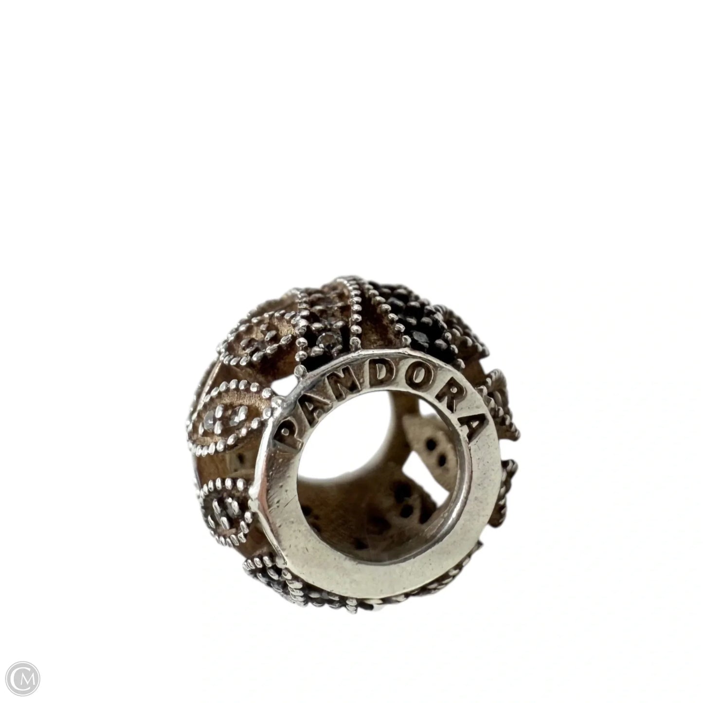 Sterling Silver Sparkling Leaves Charm By Pandora