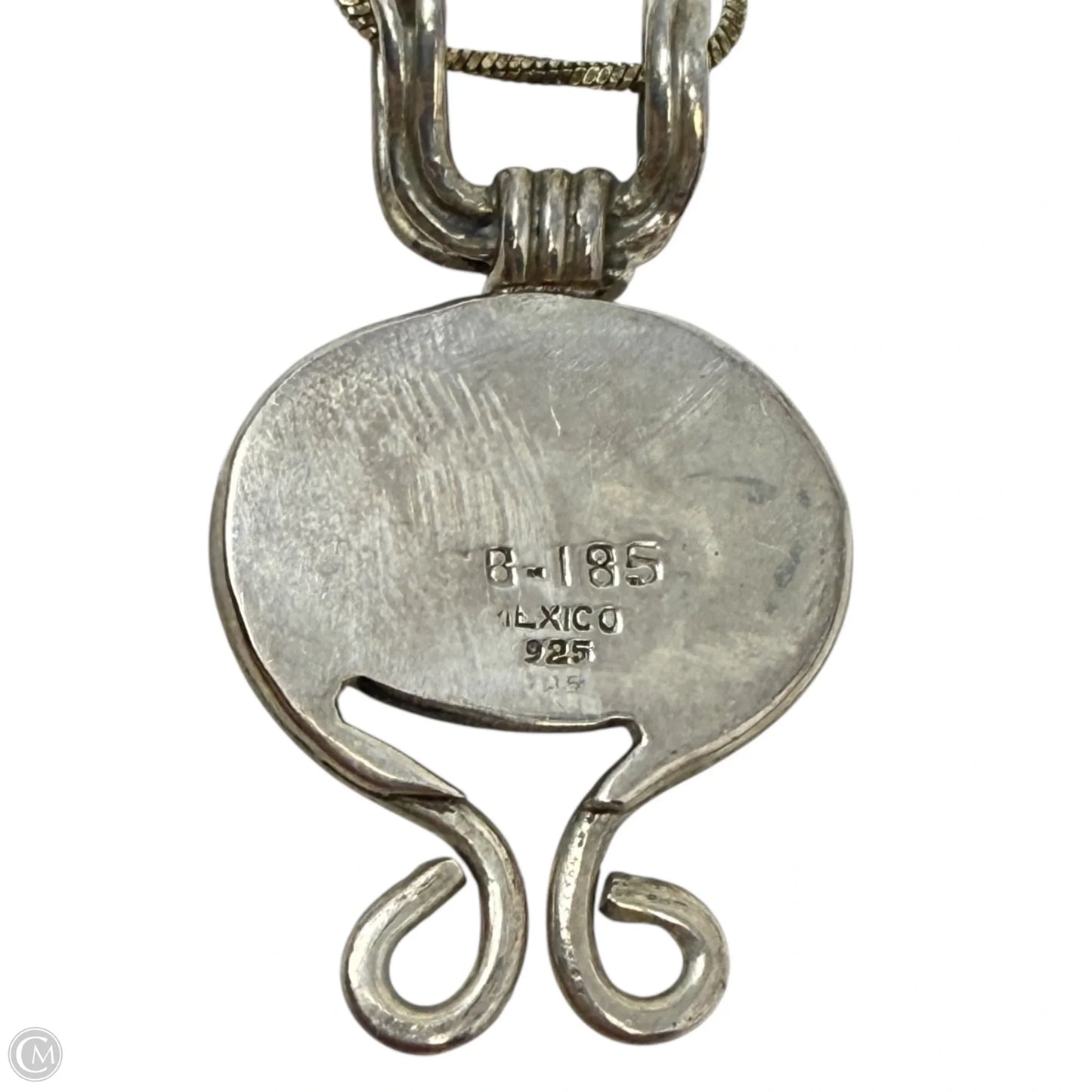 Vintage Mexican Sterling Silver & Rose Quartz Pendant Necklace