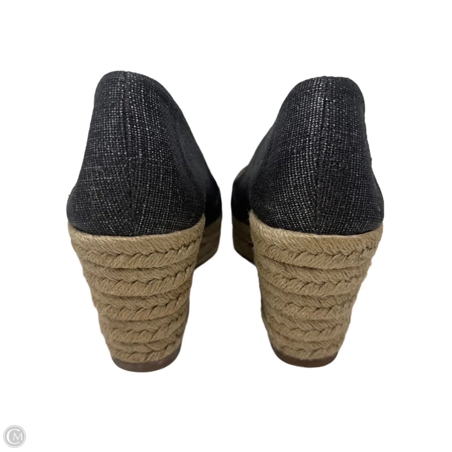 Filipa Wedge Espadrilles Designer By Tory Burch In Pewter, Size: 8