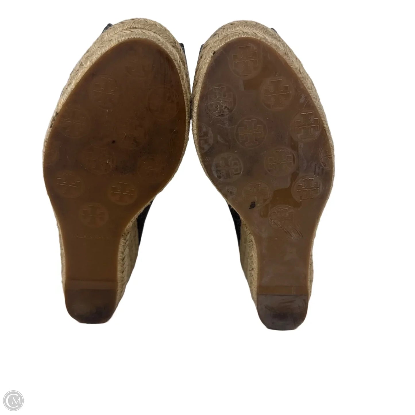 Filipa Wedge Espadrilles Designer By Tory Burch In Pewter, Size: 8