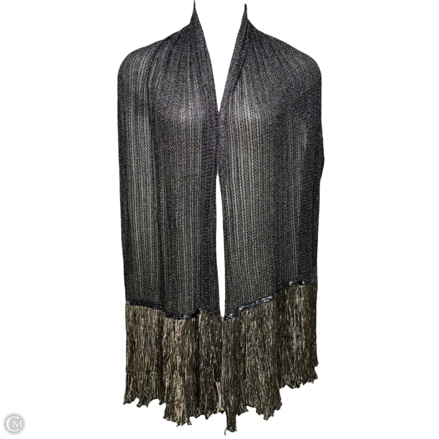 Metallic Silk Blend Kora Wrap By Badgley Mischka