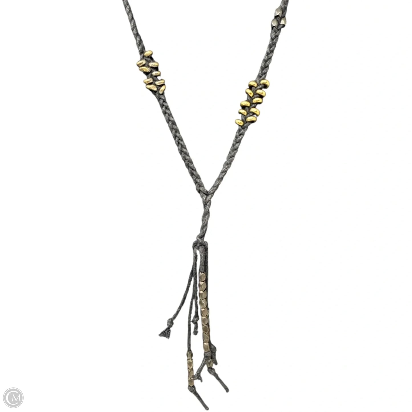 Braided Leather Lariat & Y-drop Necklace