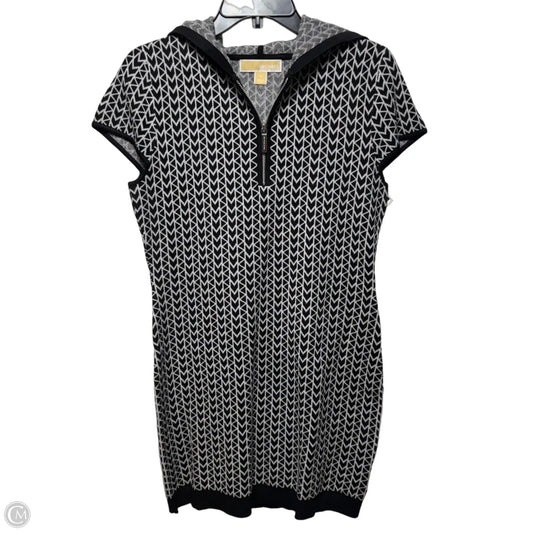 Hooded Dress Sweater By Michael By Michael Kors In Black & White, Size: M