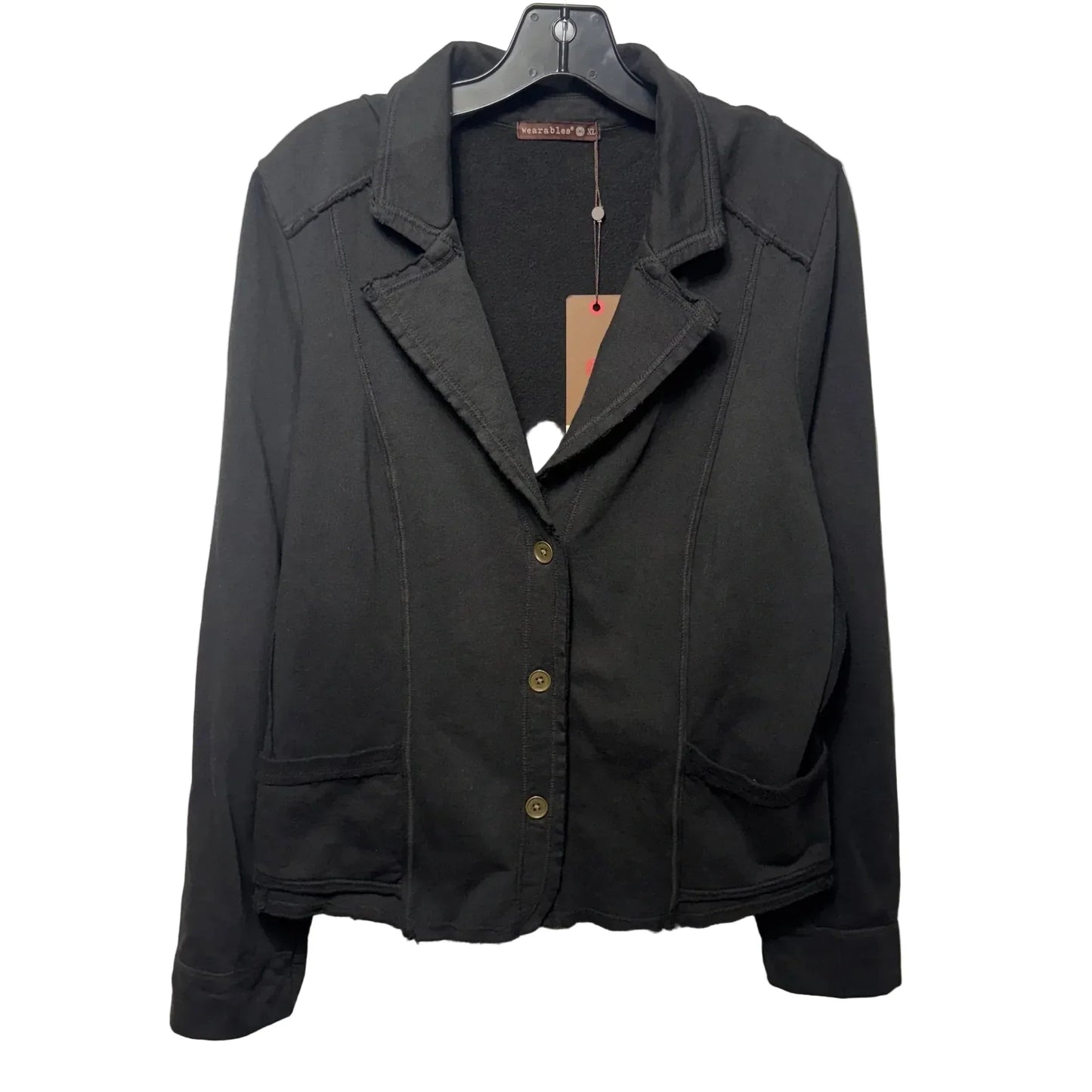 Cardigan By Wearables In Black, Size: Xl