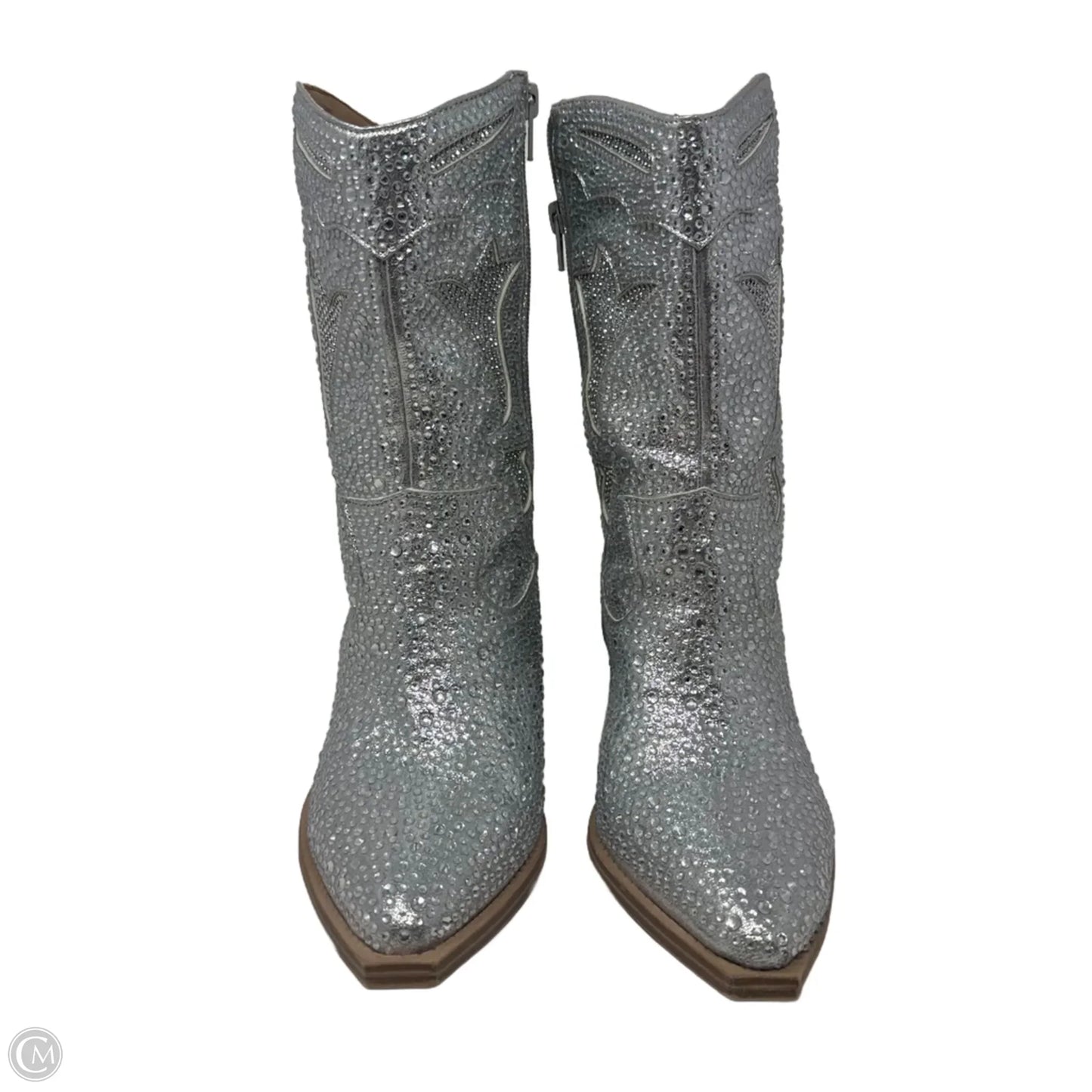 Starry Cowboy Western Boots By Crown Vintage In Silver, Size: 7