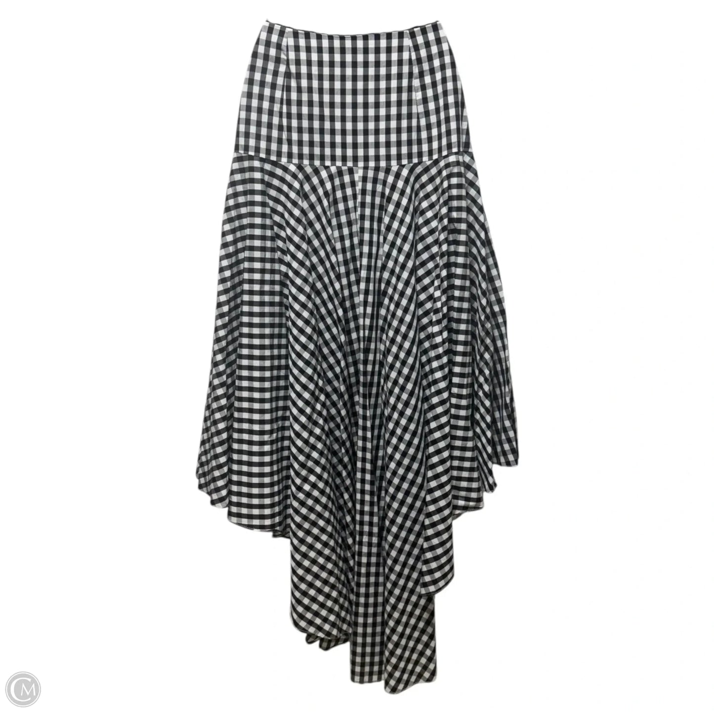 High-Low Skirt Midi By INA In Gingham Pattern, Size: S
