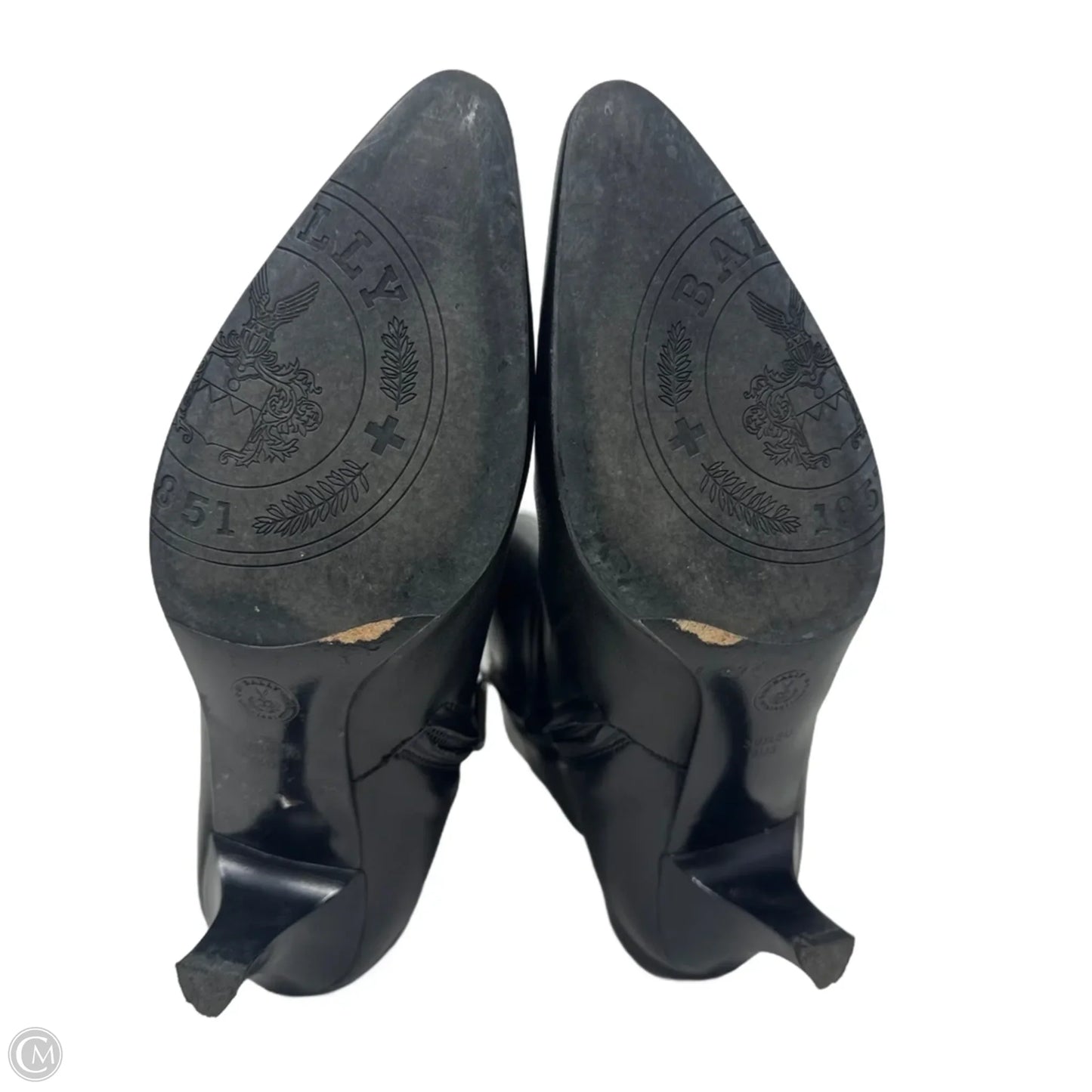 Boots Ankle Heels By Bally In Black, Size: 8.5