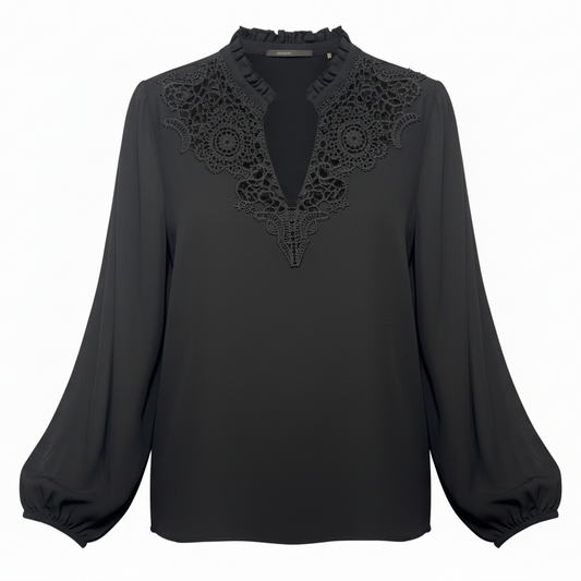 Silk Blouse Long Sleeve By Kobi Halperin In Black, Size: S