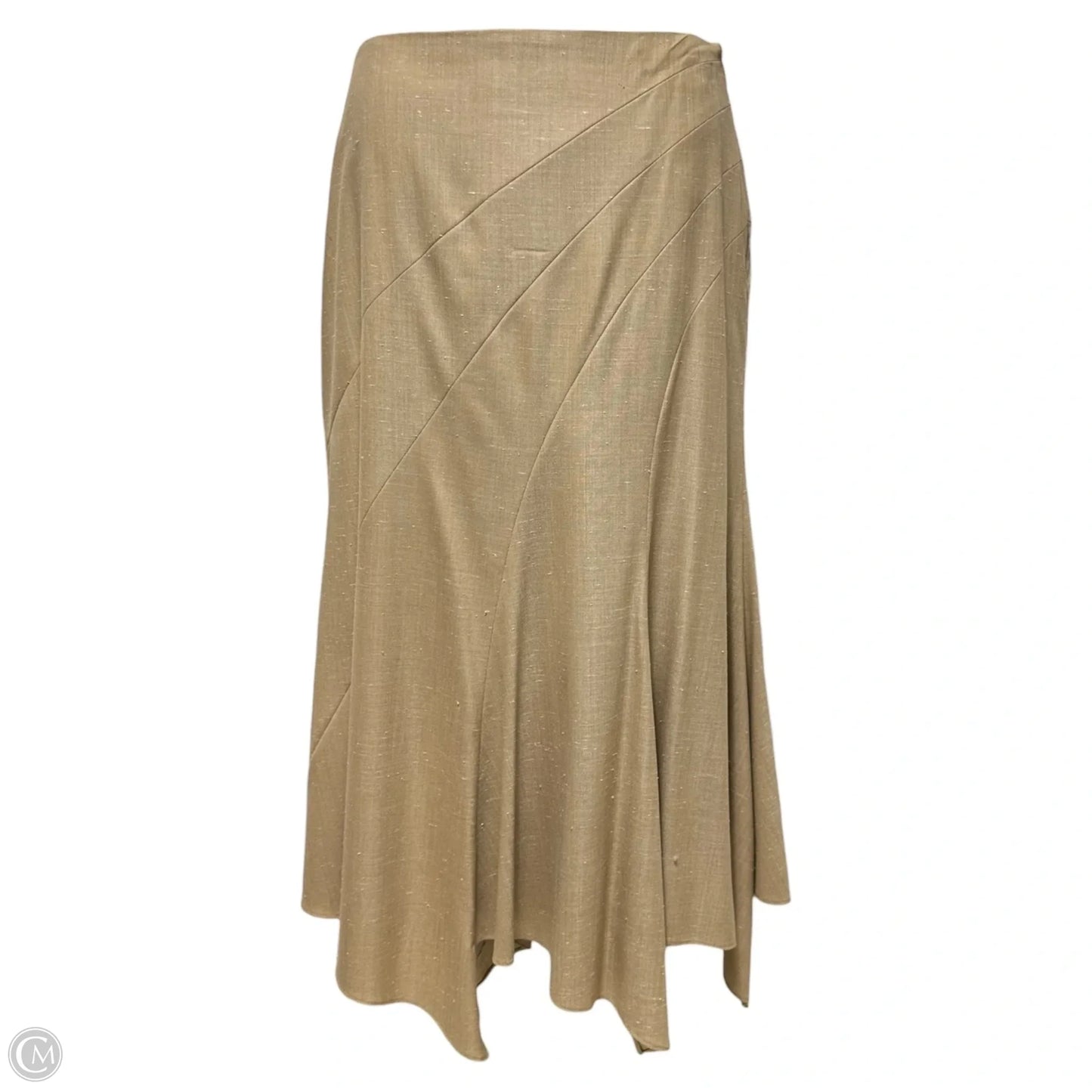 Maxi Skirt Designer By Escada In Tan, Size: L (EU 42)