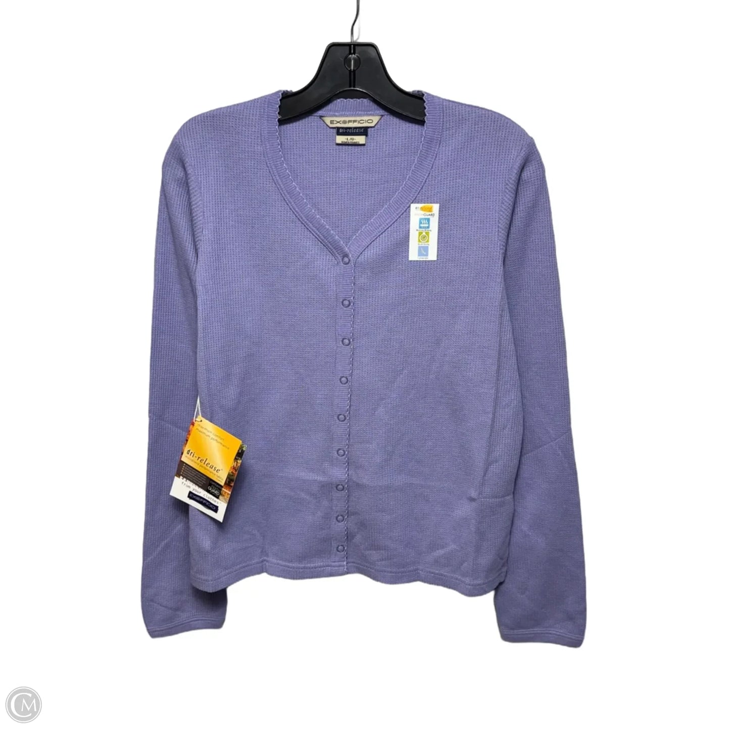 Dri-Release Waffle Top Long Sleeve By Exofficio In Purple, Size: L