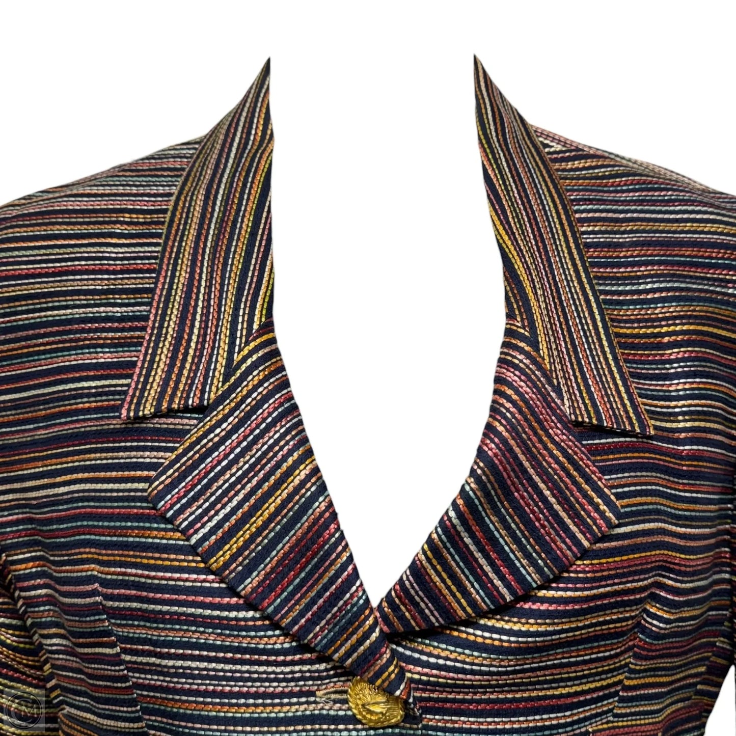 Blazer By Vertigo In Striped Pattern, Size: L