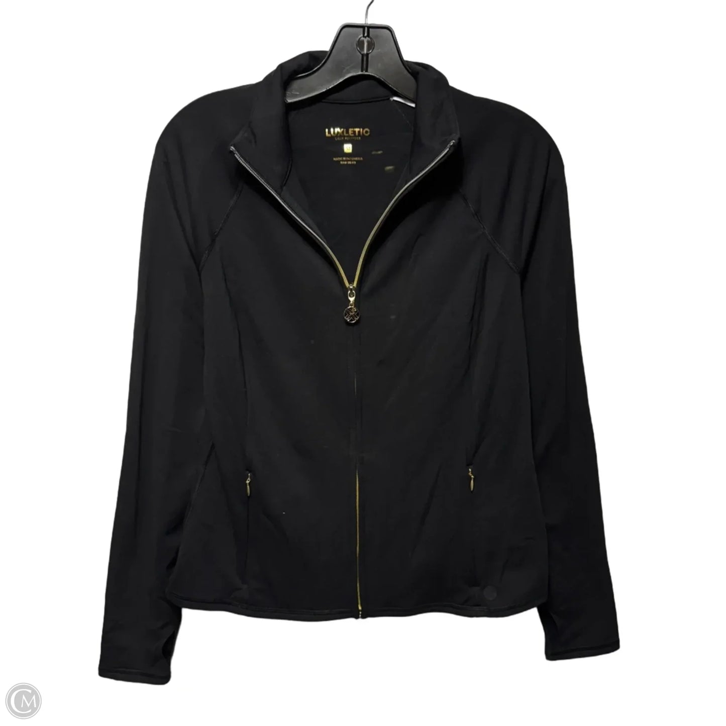 Tennison Full Zip Jacket Designer By Luxletic Lilly Pulitzer In Black, Size: M