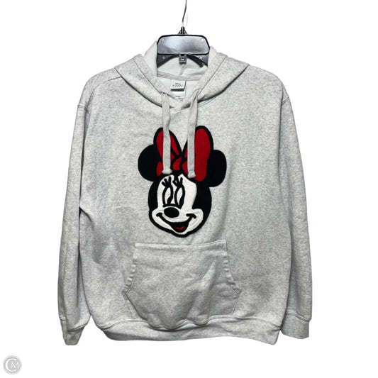 Minnie Mouse Sweatshirt Hoodie By Disney In Heather Grey, Size: Xl