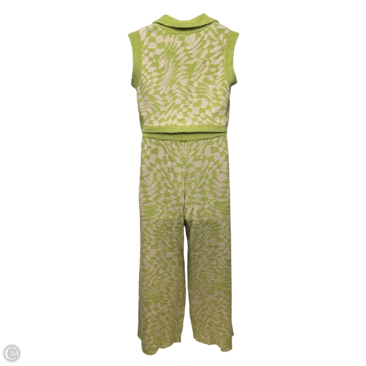 Matching Knit Top & Pants By For Love & Lemons In Cream & Green, Size: M