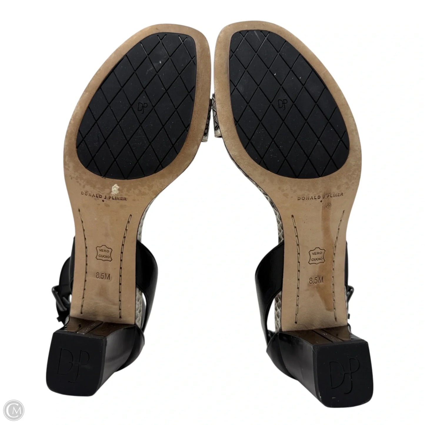 Lyla Snake-Print Sandals By Donald Pliner In Snakeskin Print, Size: 8.5