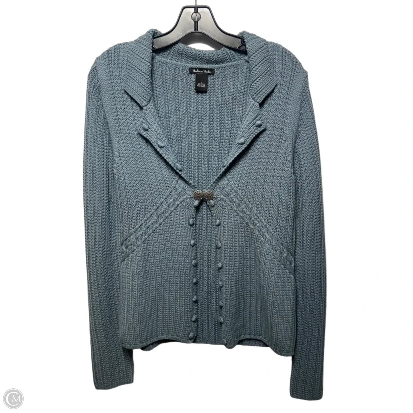 Sweater Cardigan By Madison In Blue, Size: L