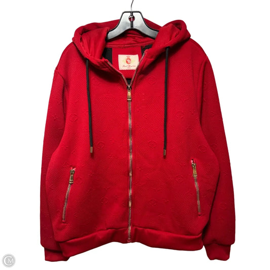 Embossed Sweatshirt Hoodie By Red Marine In Red, Size: 4x