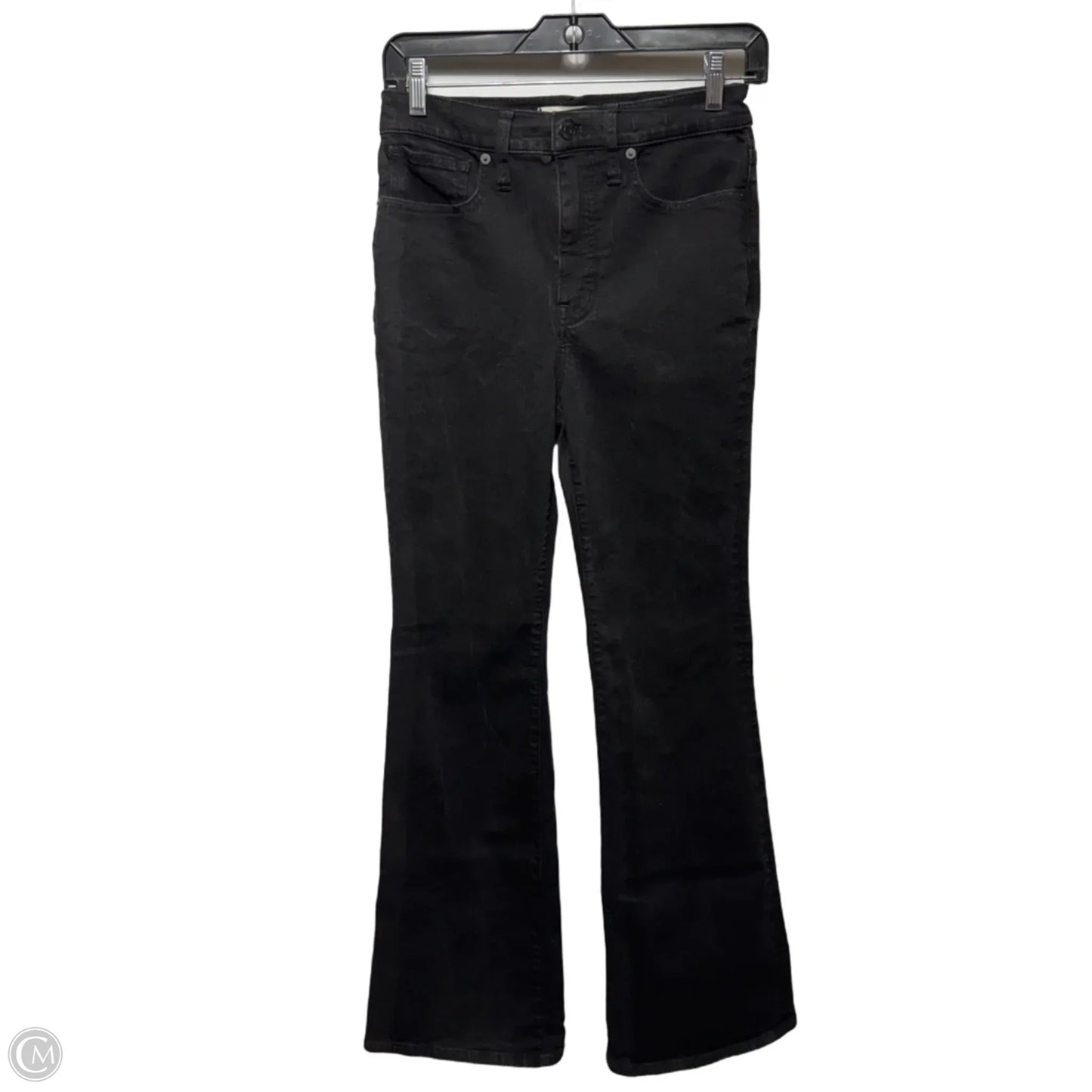 Skinny Flare Jeans By Madewell In Black Denim, Size: 4