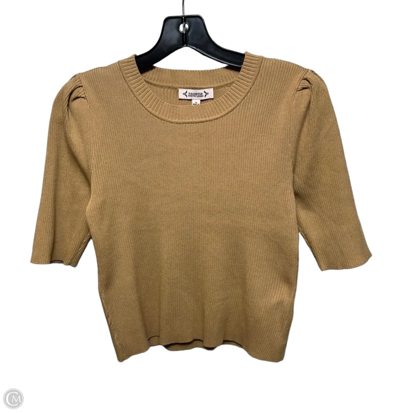Top Short Sleeve By Nanette By Nanette Lepore In Tan, Size: S