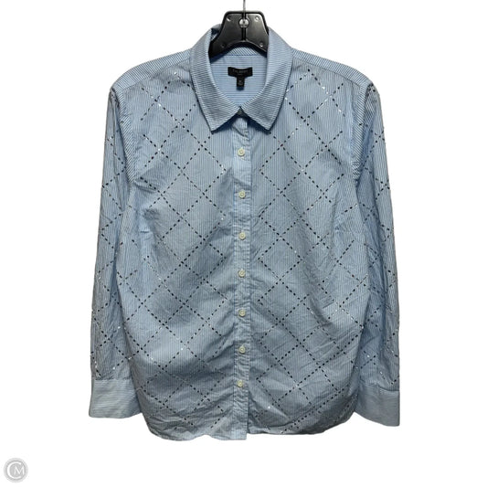 Top Long Sleeve By Talbots In Striped Pattern, Size: Mp