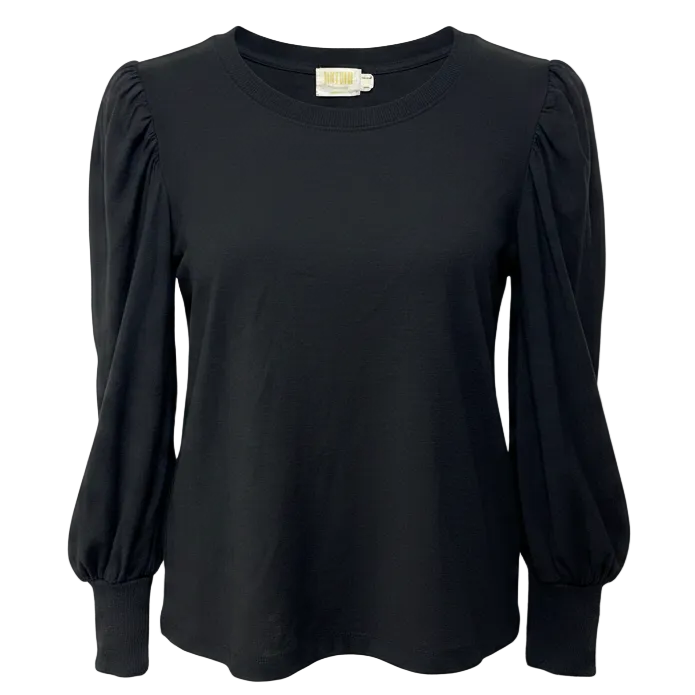 Top Long Sleeve By Nation In Black, Size: S