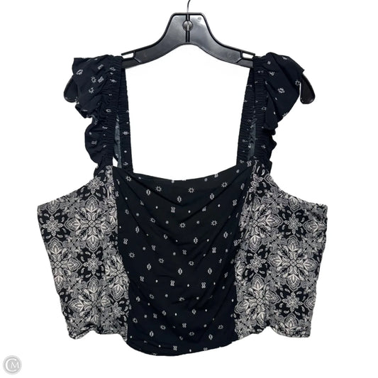 Top Sleeveless By Torrid In Black & White, Size: 3x