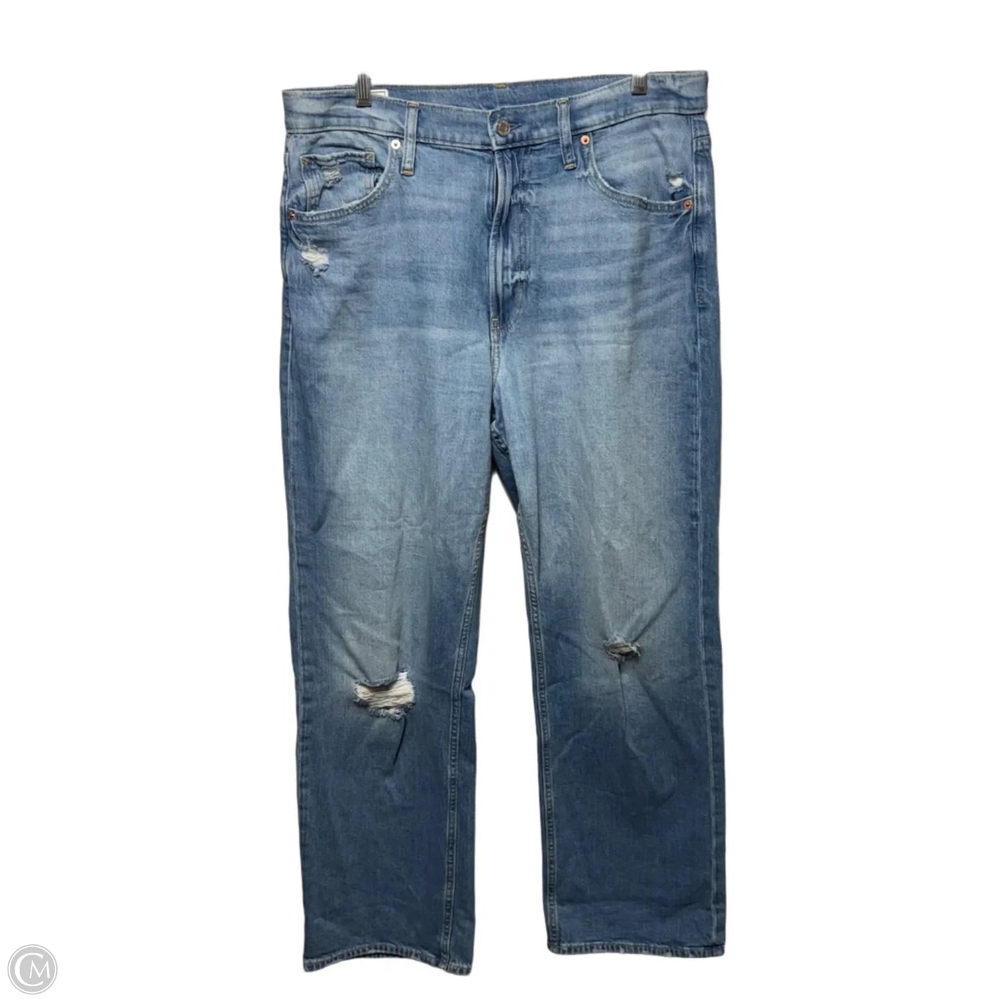 Jeans Wide Leg By Gap In Blue Denim, Size: 14