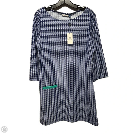 Dress Casual Short By Cabana Life In Blue & White, Size: L