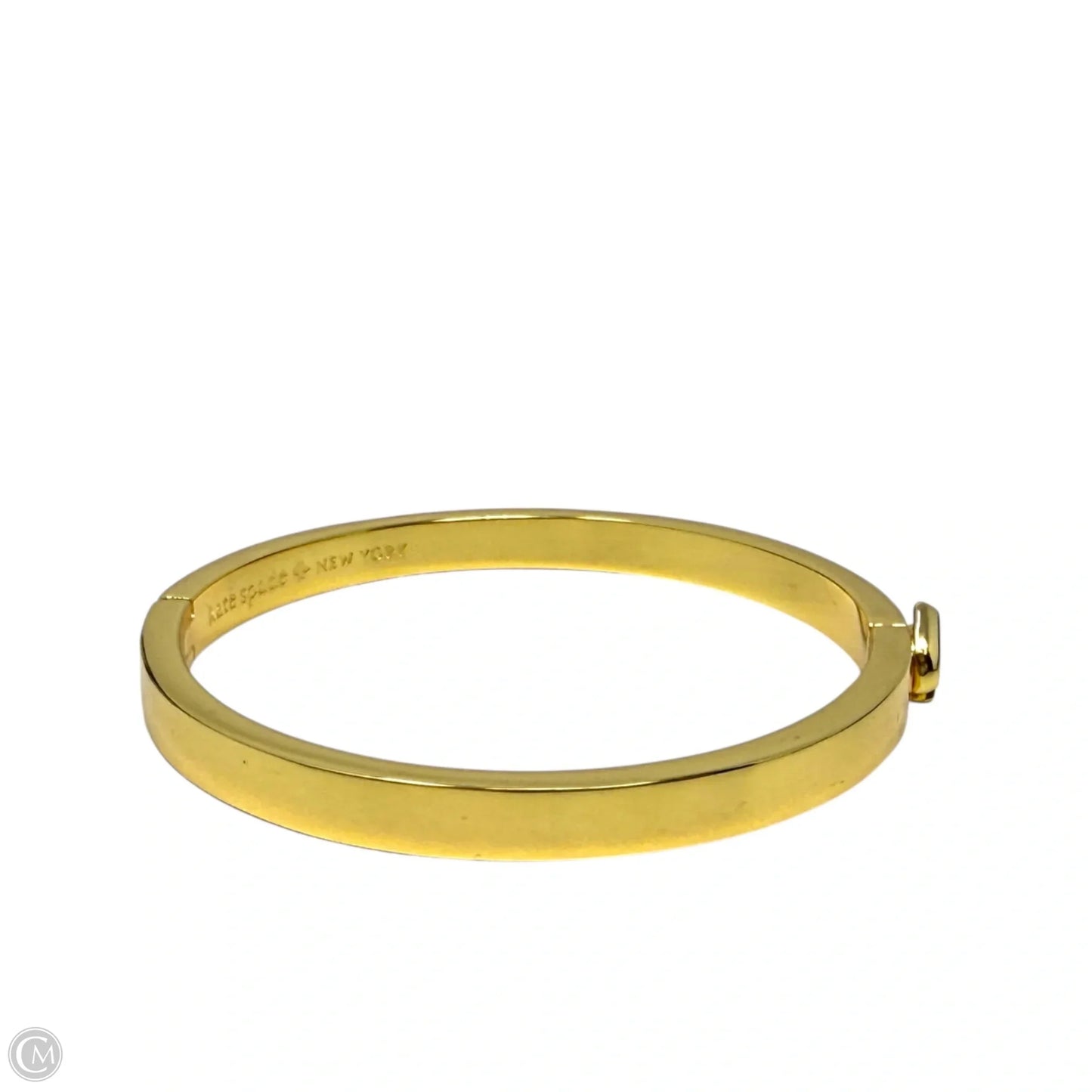 Everyday Spade Gold Tone Hinged Bangle BraceletDesigner By Kate Spade