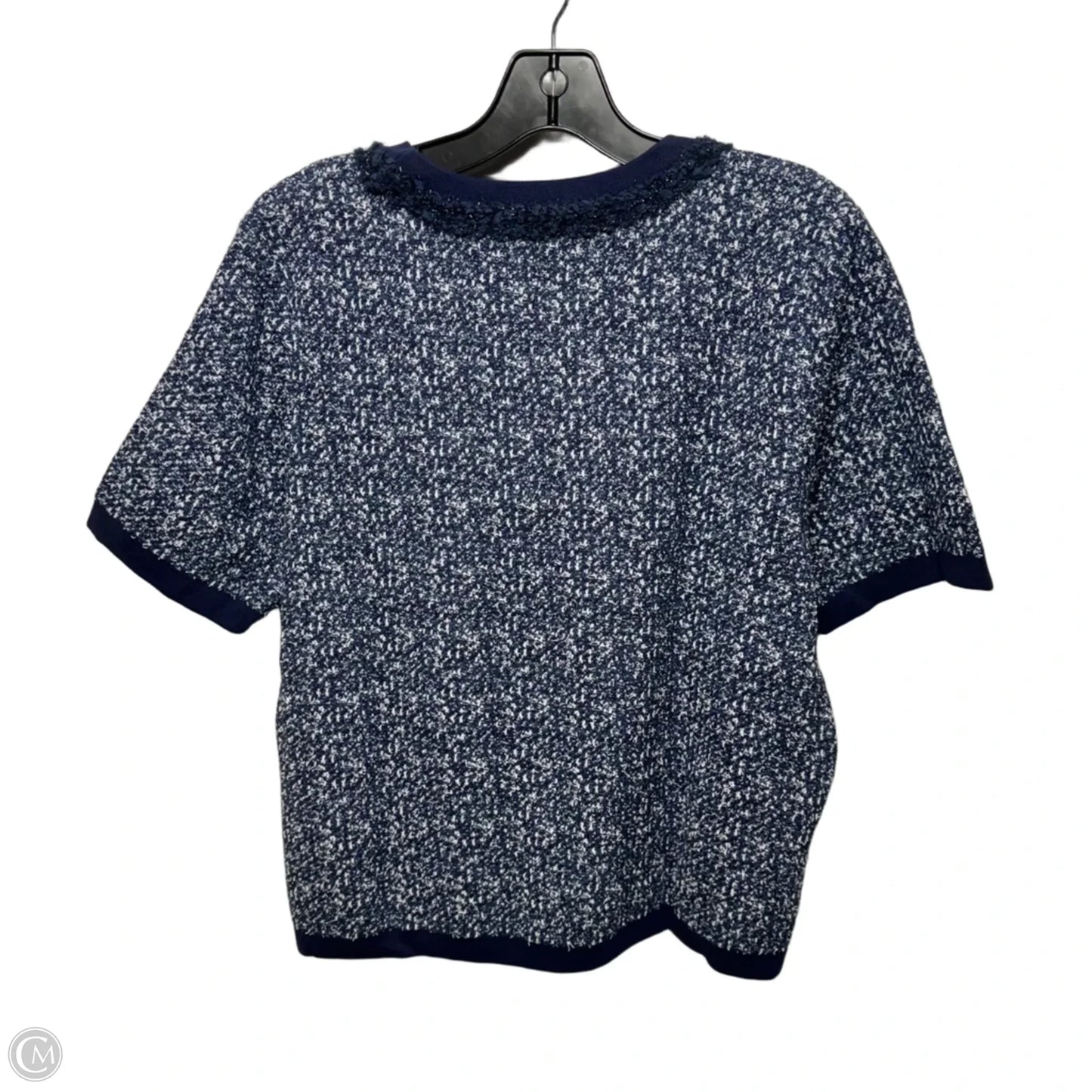Sweater Designer By Karl Lagerfeld In Blue, Size: L