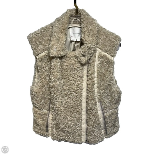 Vest Faux Fur & Sherpa By Anthropologie In Cream, Size: M