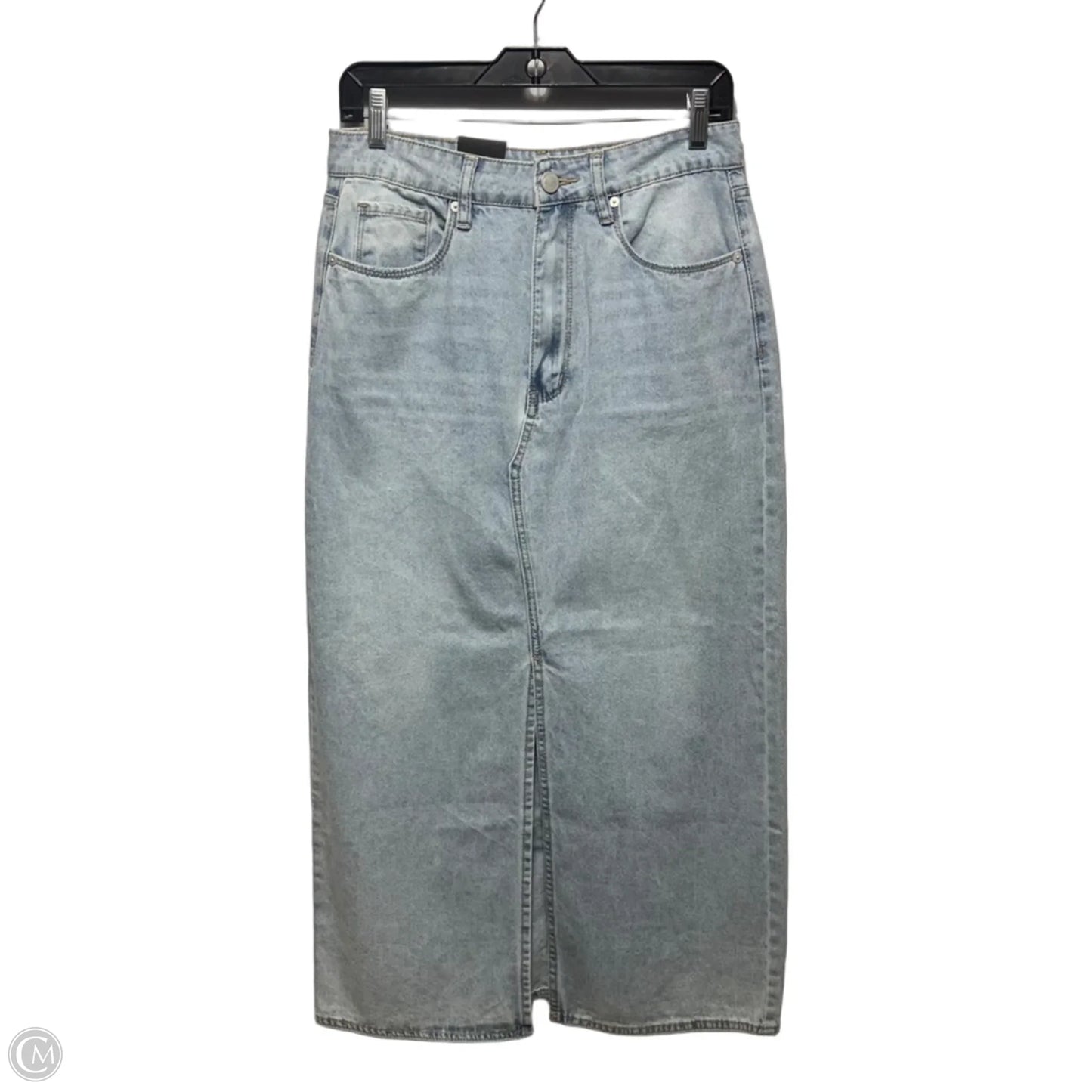 Front Slit Skirt Maxi By Blanknyc In Blue Denim, Size: 4