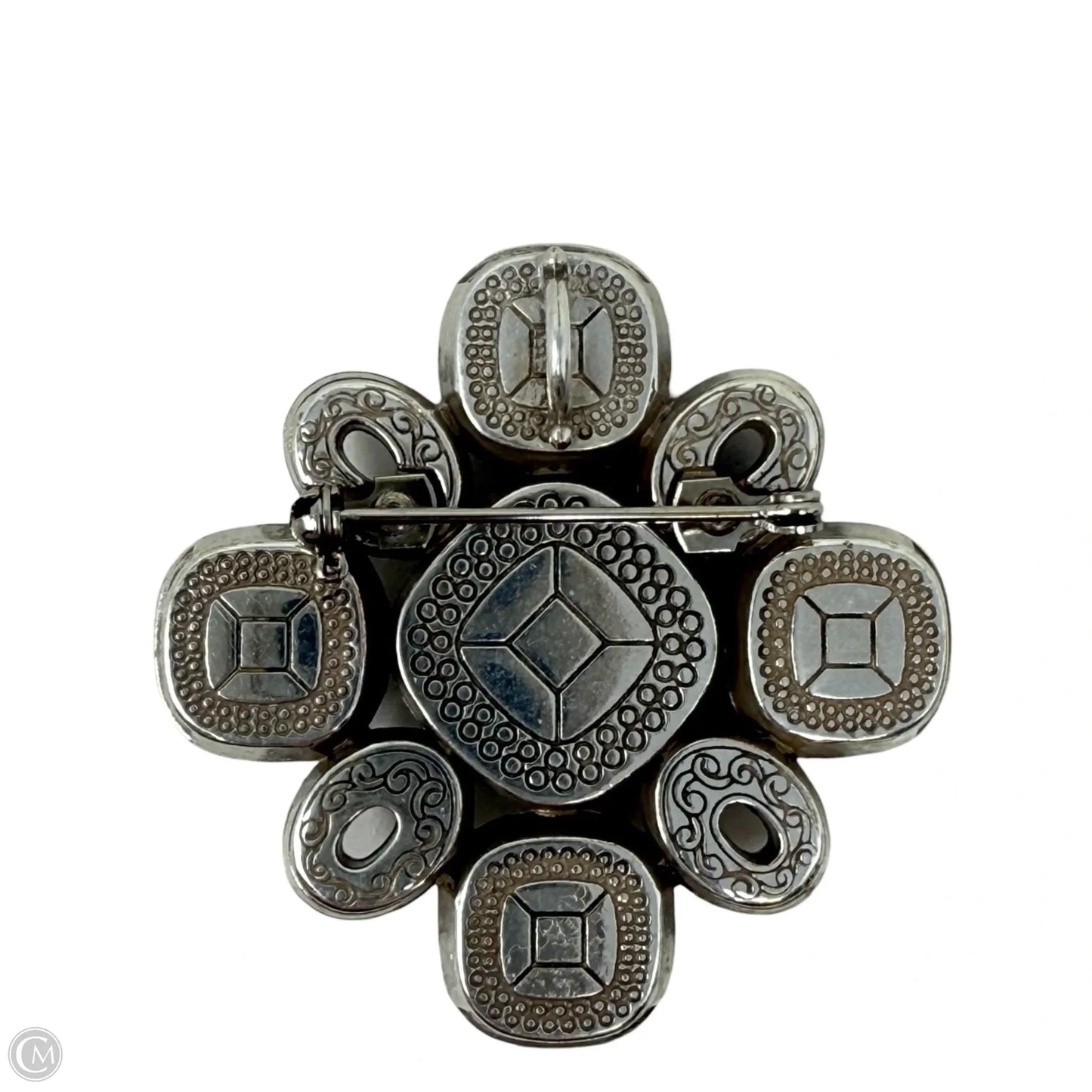 Venus Rising Faceted Smokey Quartz Brooch Pendant By Brighton