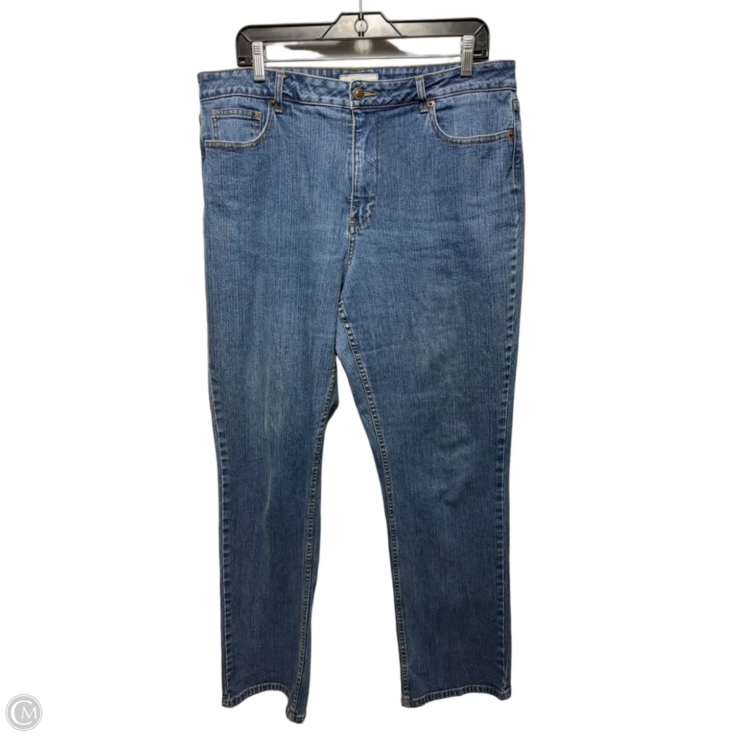 Jeans Straight By Coldwater Creek In Blue Denim, Size: 16