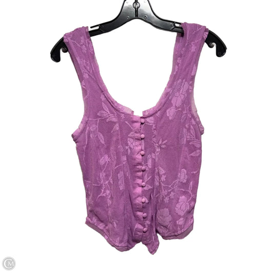 Lace Top Sleeveless By Free People In Purple, Size: M