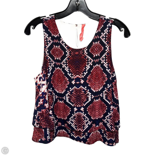 Top Sleeveless By Eight Sixty In Snakeskin Print, Size: M