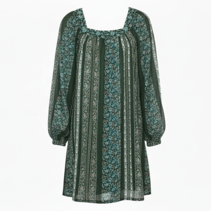 Sona Boho Tunic Mini Dress By Anthropologie In Green, Size: XS