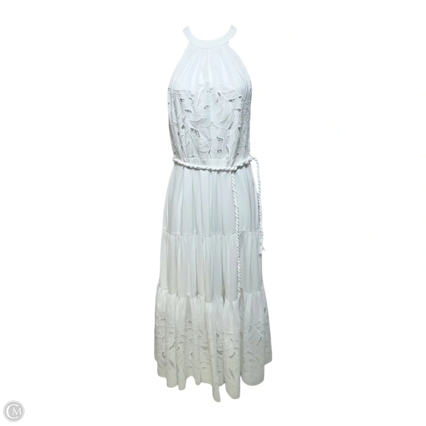 Angelica Halter Neck Maxi Dress By Alex Marie In White, Size: 4P