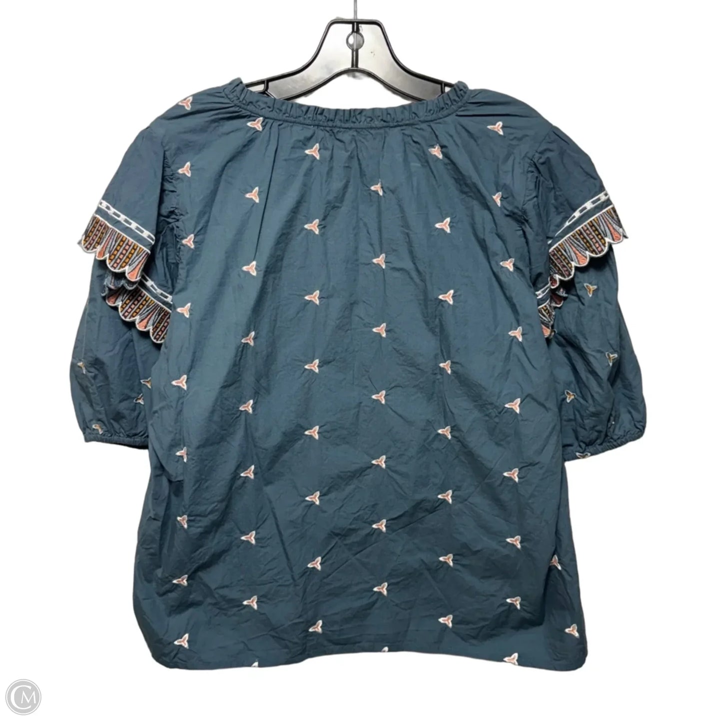 Vida Top Short Sleeve By Marie Oliver In Blue, Size: L
