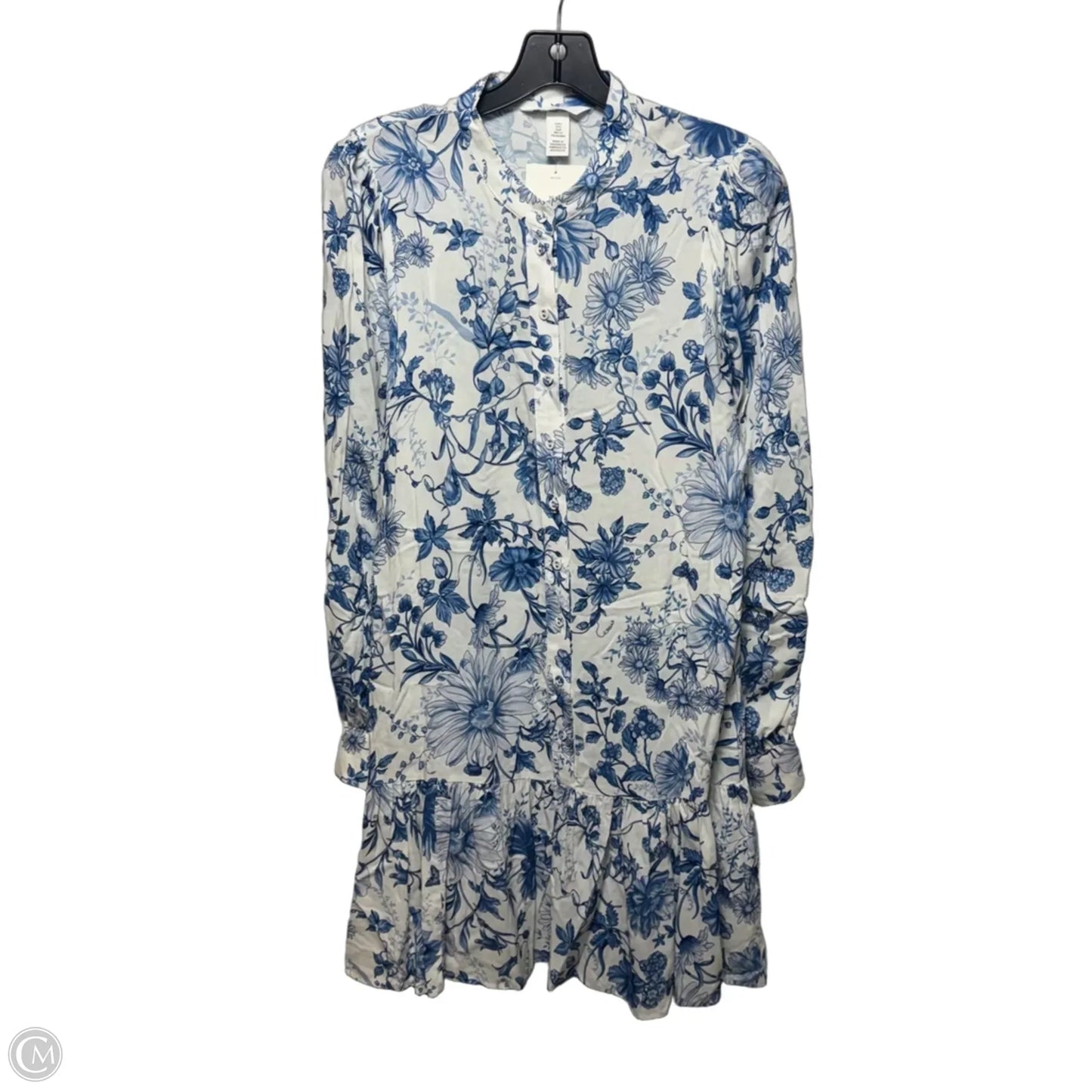 Dress Casual Short By H&m In Blue & White, Size: S