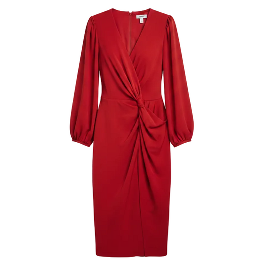 Dress Casual Midi By Dkny In Red, Size: 8