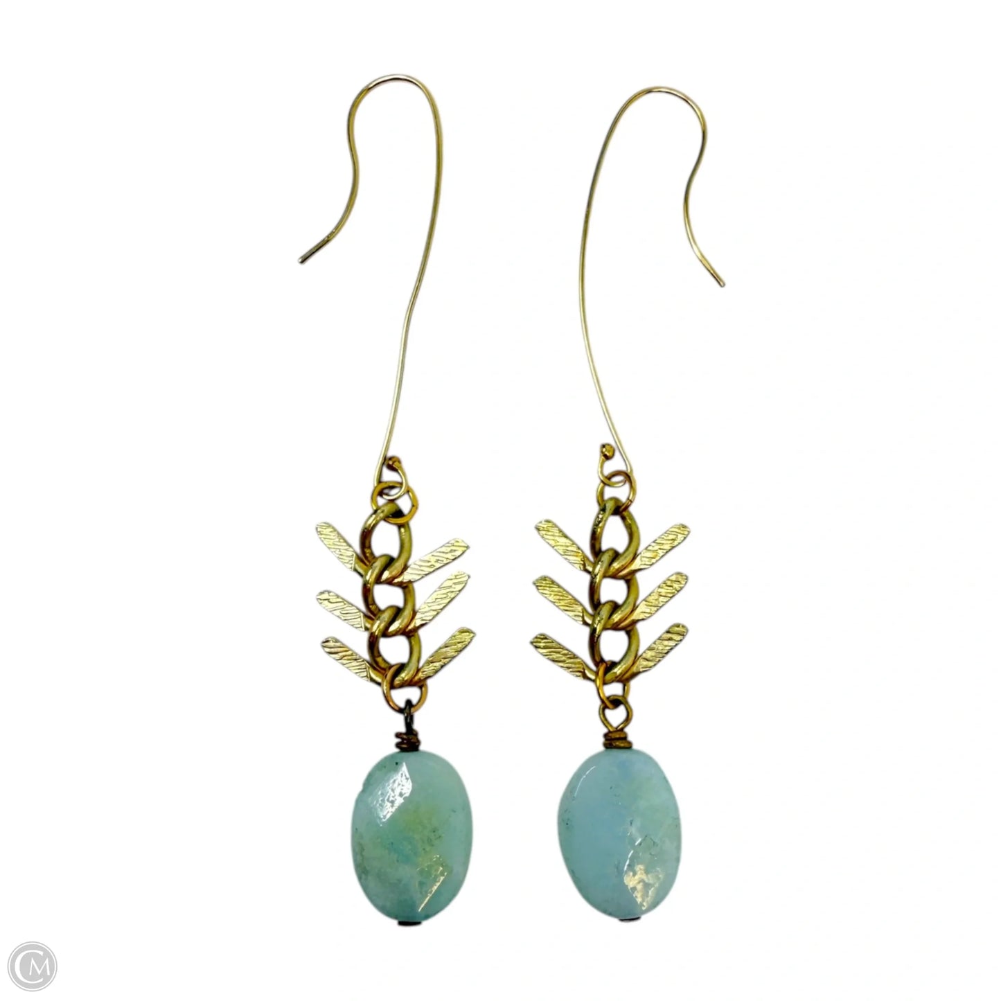 14 K Gold Filled Amazonite Dangle Earrings