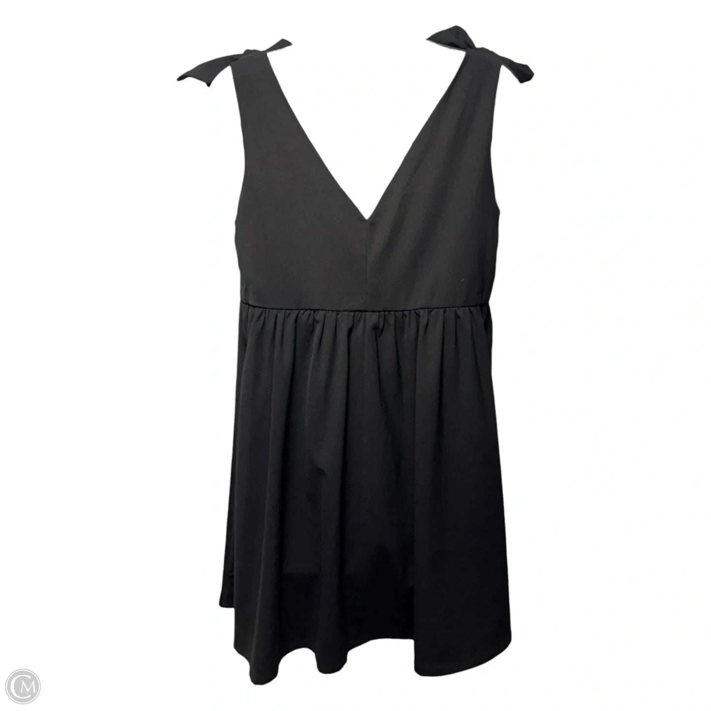 Tie Knot Sleeve Black Mini Dress By Pomander Place In Black, Size: XS